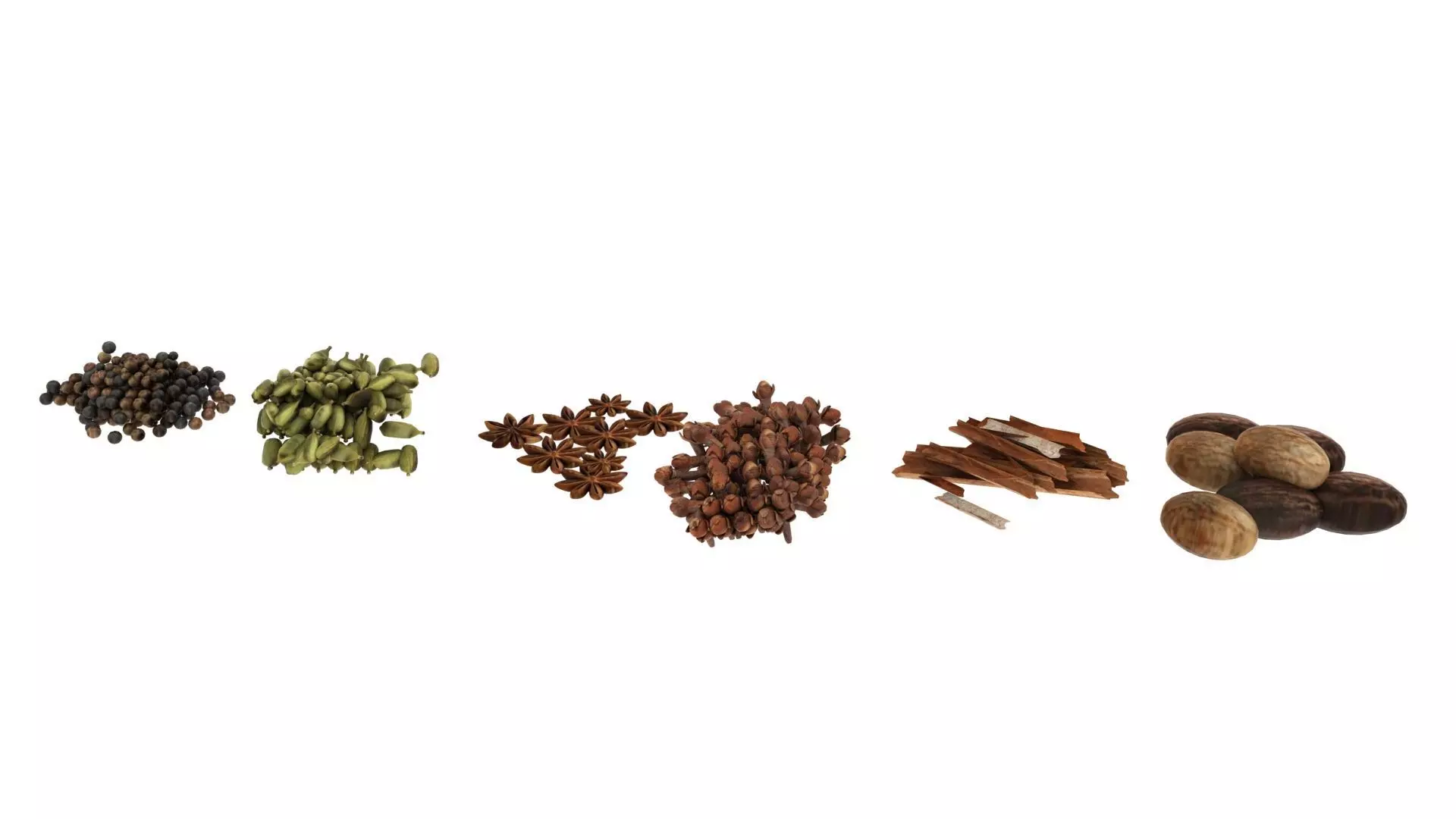 Cloves spices and nuts 3D model_0