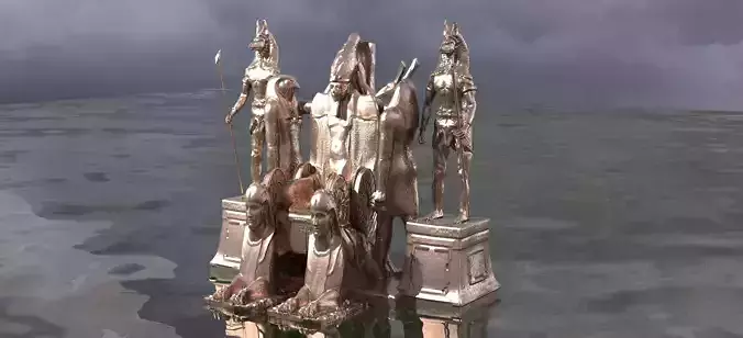 Grand Egyptian Gods Throne 3D model