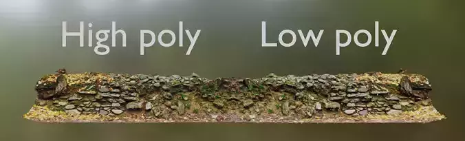 Two Photoscanned Stone Walls