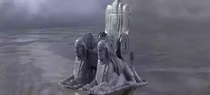 Egyptian Throne Dark 3D model