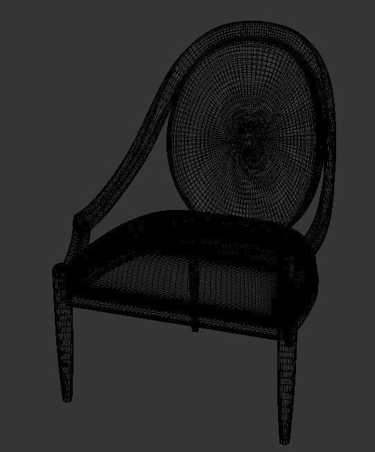 Antique Chair 2 3D model_2