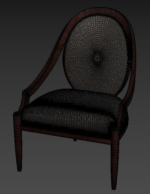 Antique Chair 2 3D model_3
