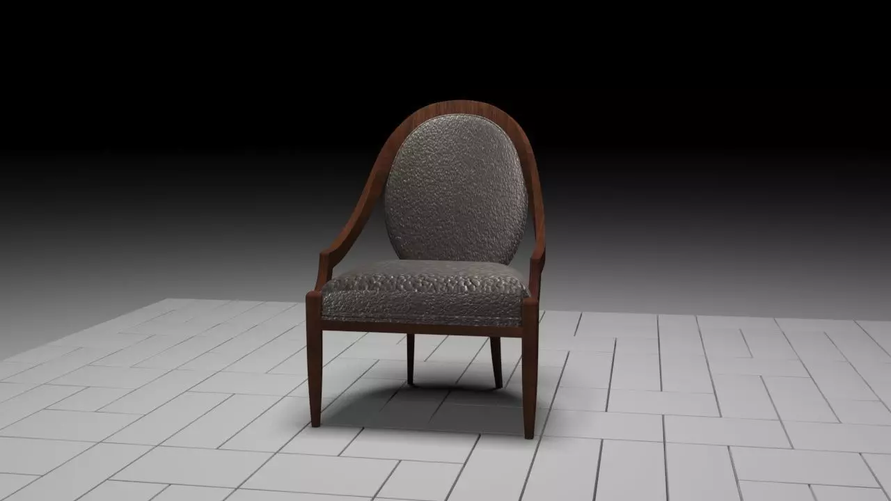 Antique Chair 2 3D model_0