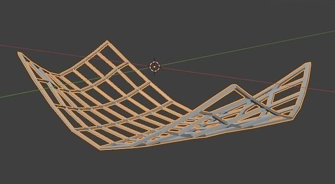hanging net model 001 Free low-poly 3D model