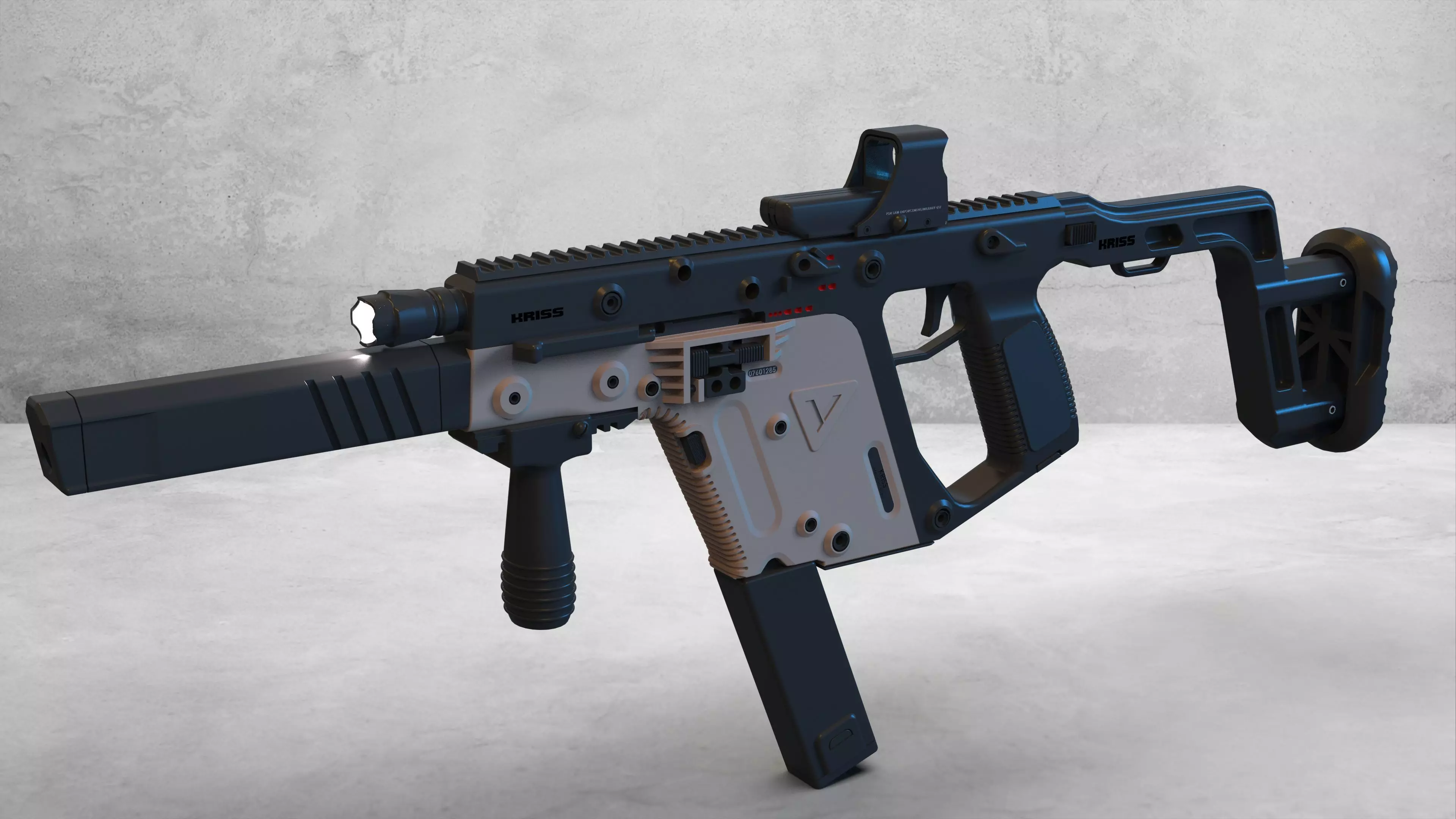 kriss vector suppressor 3D model_0