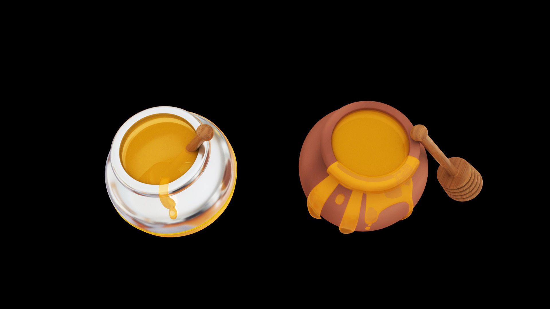 honey pot 3D model_3