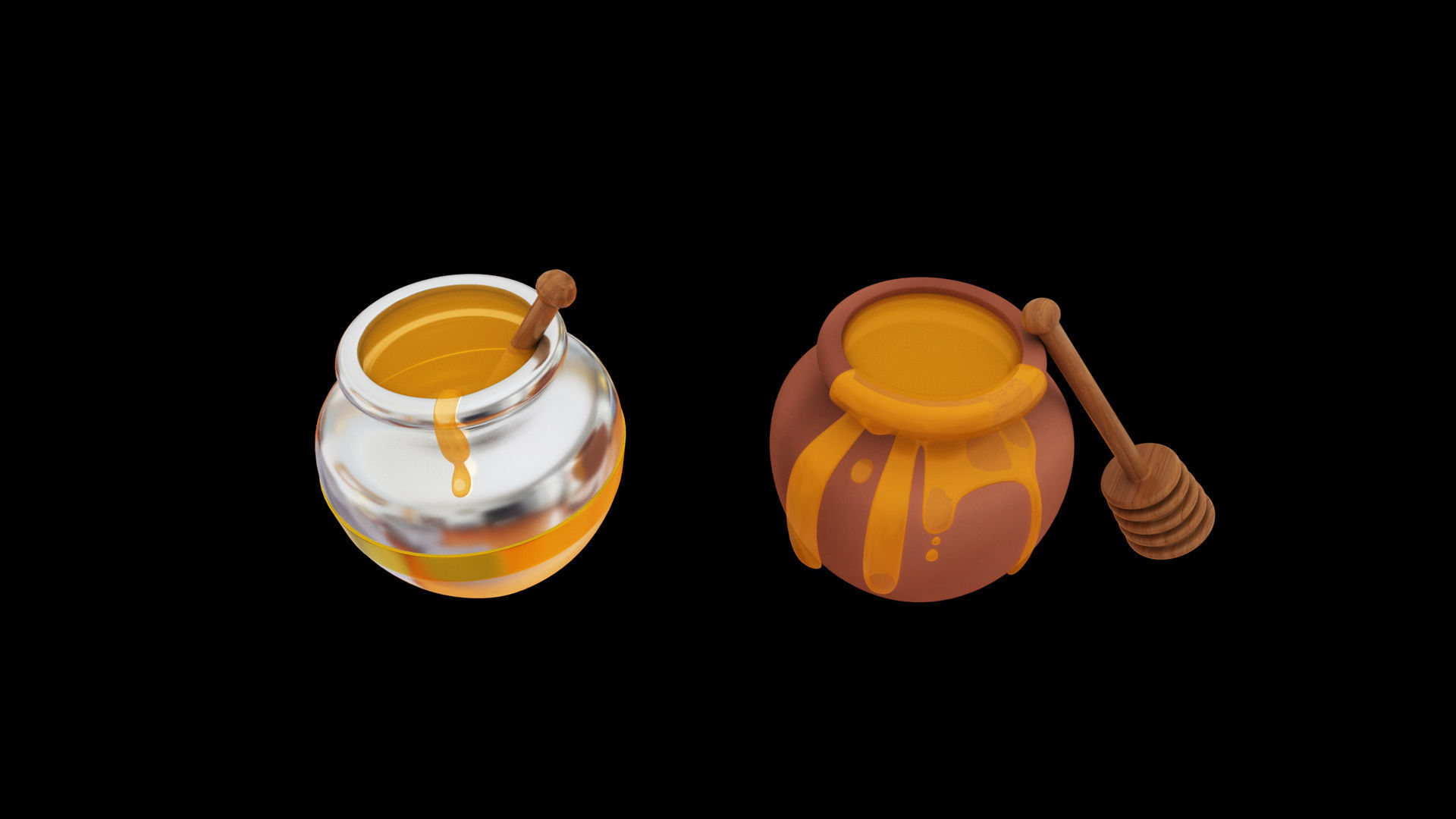 honey pot 3D model_2
