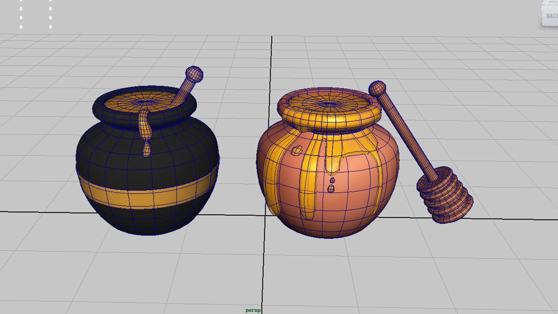 honey pot 3D model_7