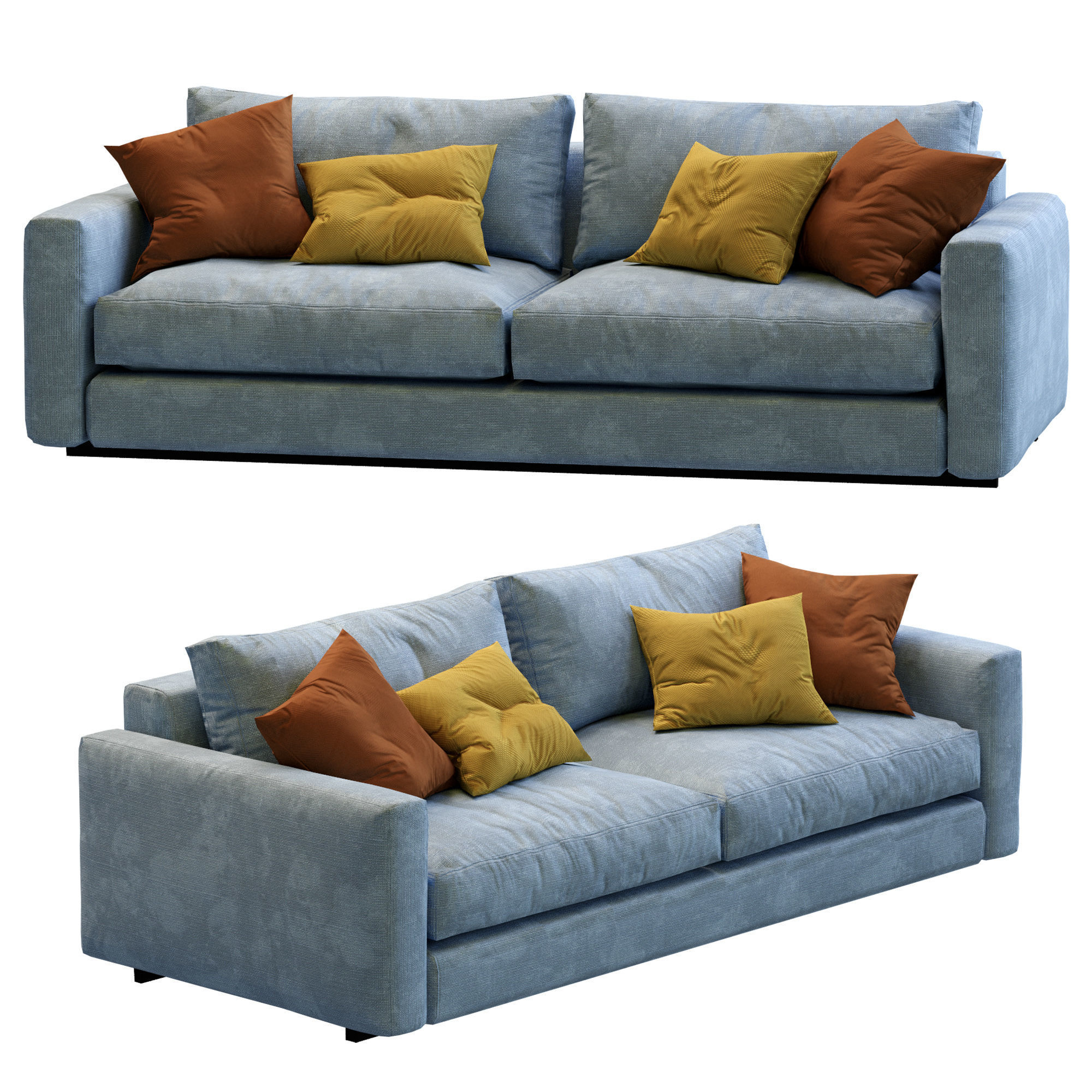 Ferlea Sofa Simple  Low-poly 3D model_7