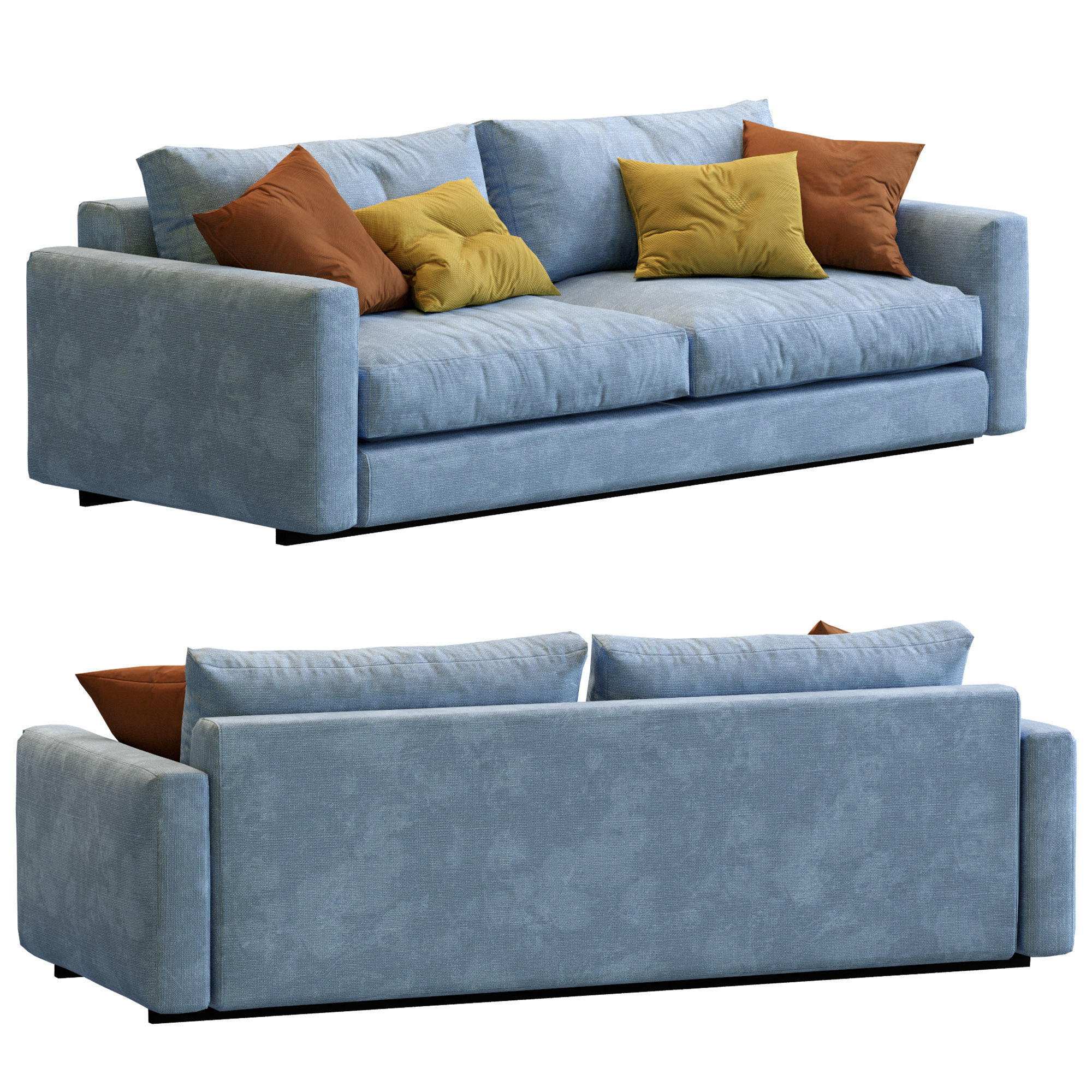 Ferlea Sofa Simple  Low-poly 3D model_8