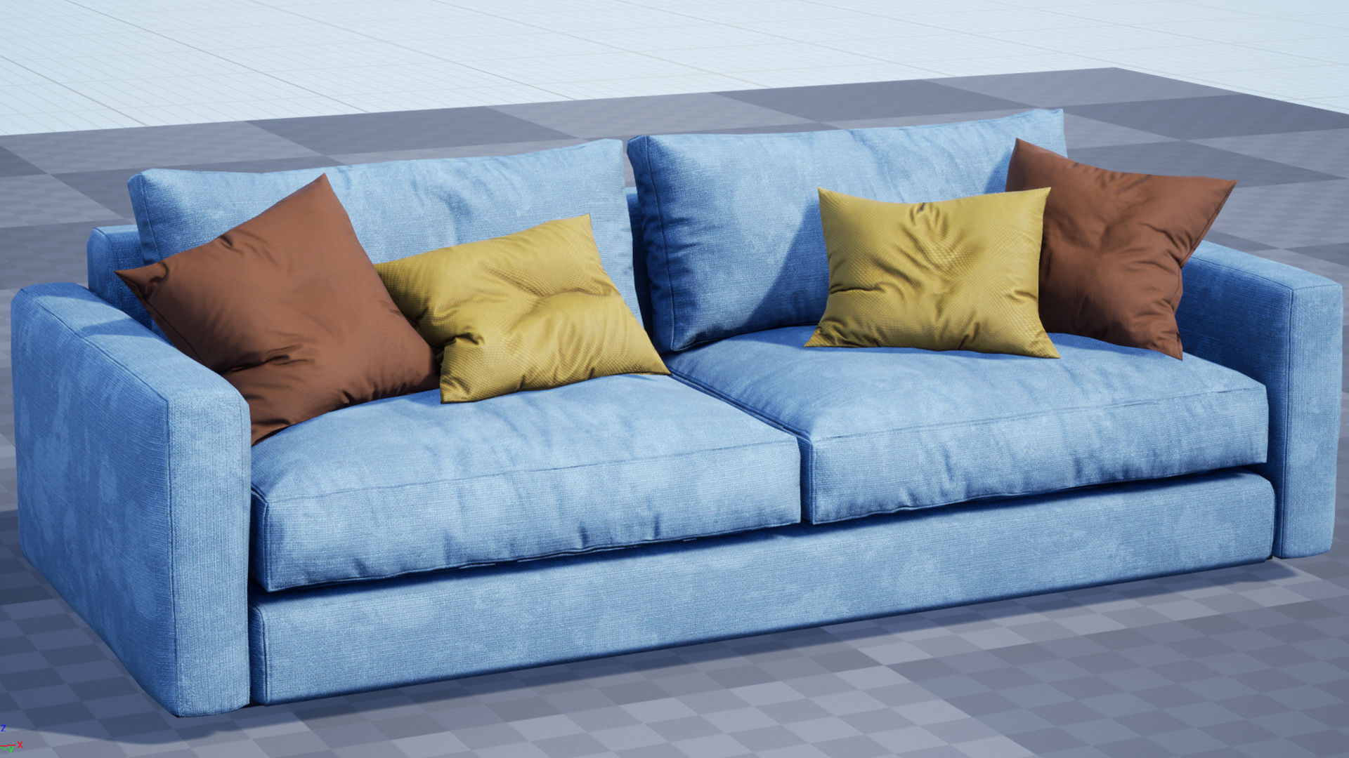 Ferlea Sofa Simple  Low-poly 3D model_32
