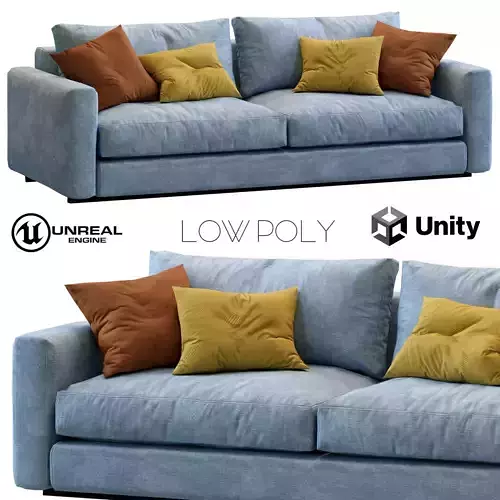 Ferlea Sofa Simple  Low-poly 3D model