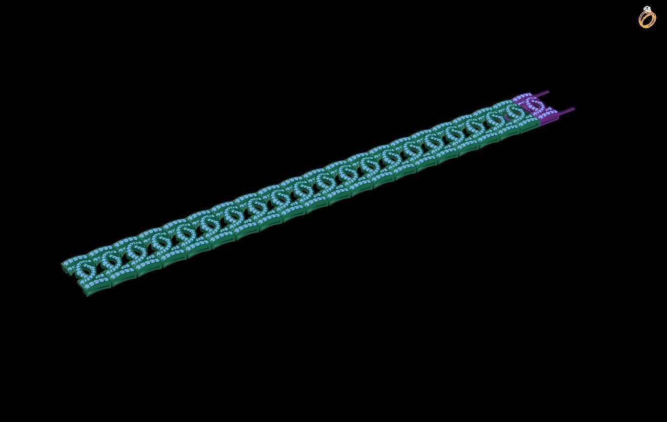 bracelet metal rod in shape of sword 3D print model_1