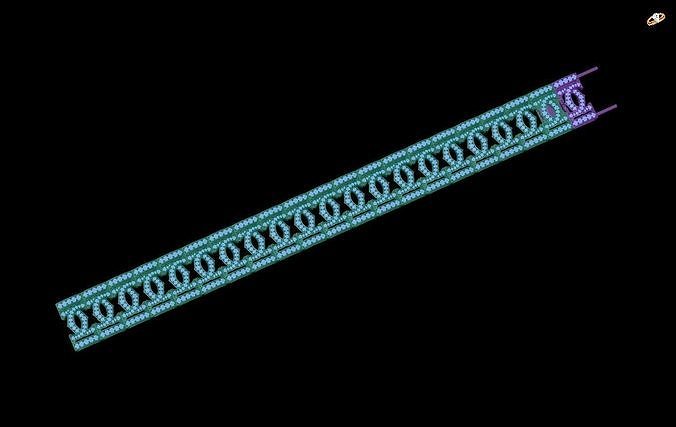 bracelet metal rod in shape of sword 3D print model