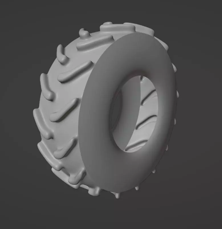 Treaded Tyre 3D model