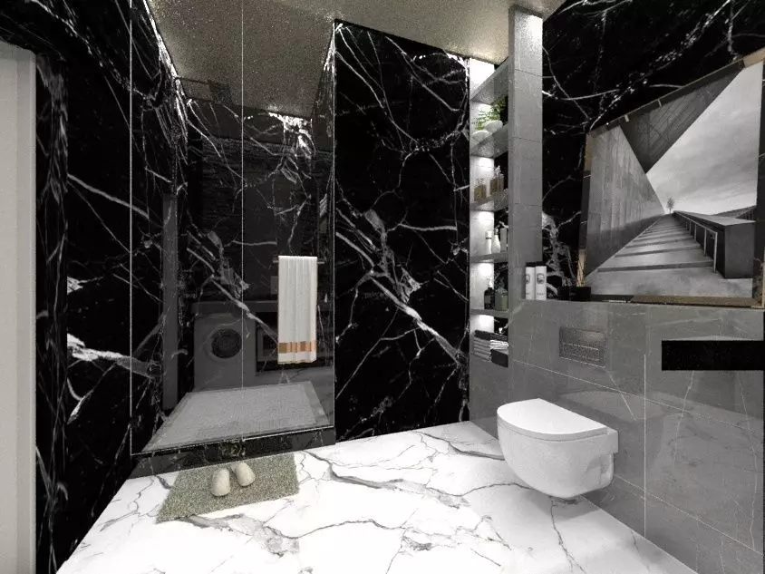 bathroom with marble walls Free 3D print model