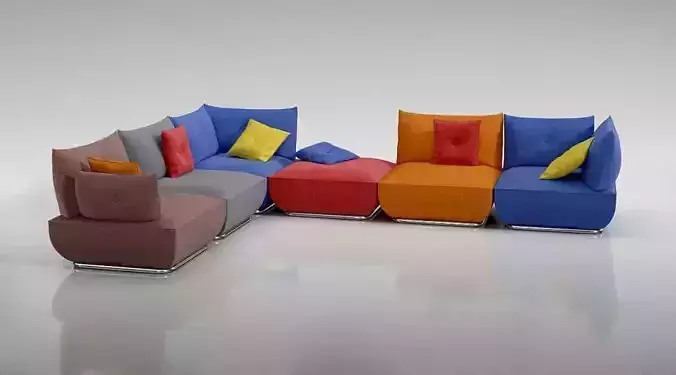 Trendy Modern Colored Sofa