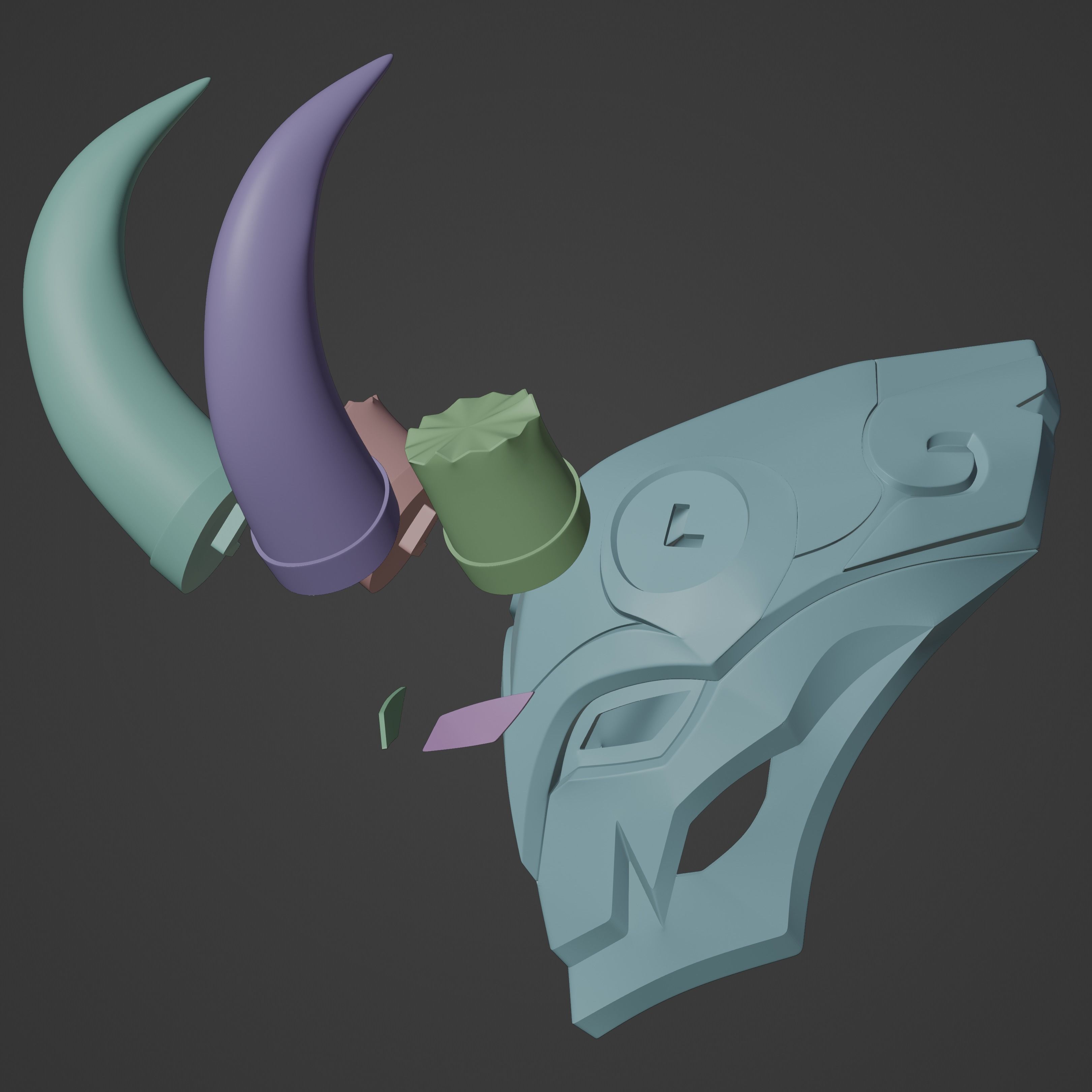 Blood Moon Jhin Inspired Mask 3D print model_10