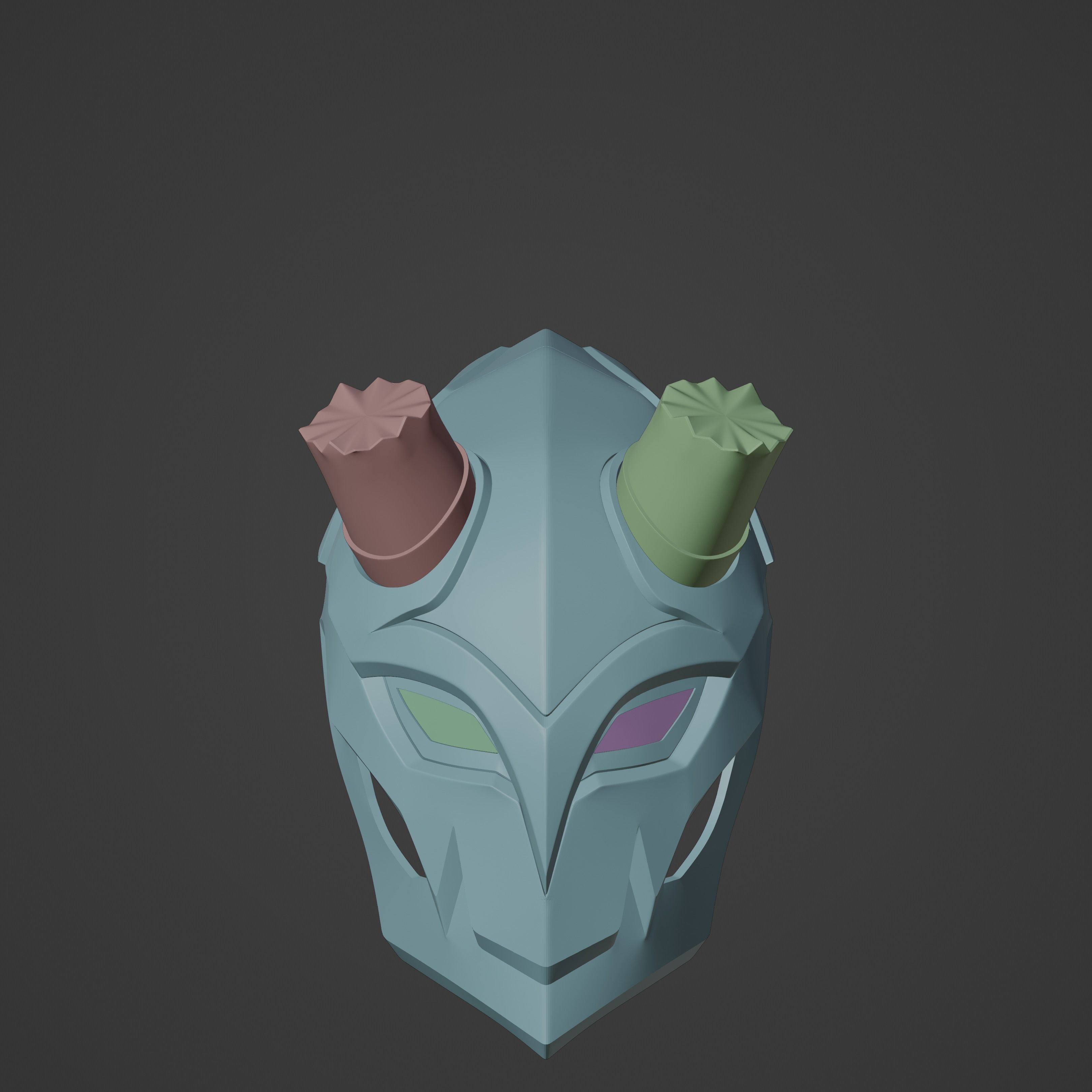 Blood Moon Jhin Inspired Mask 3D print model_5