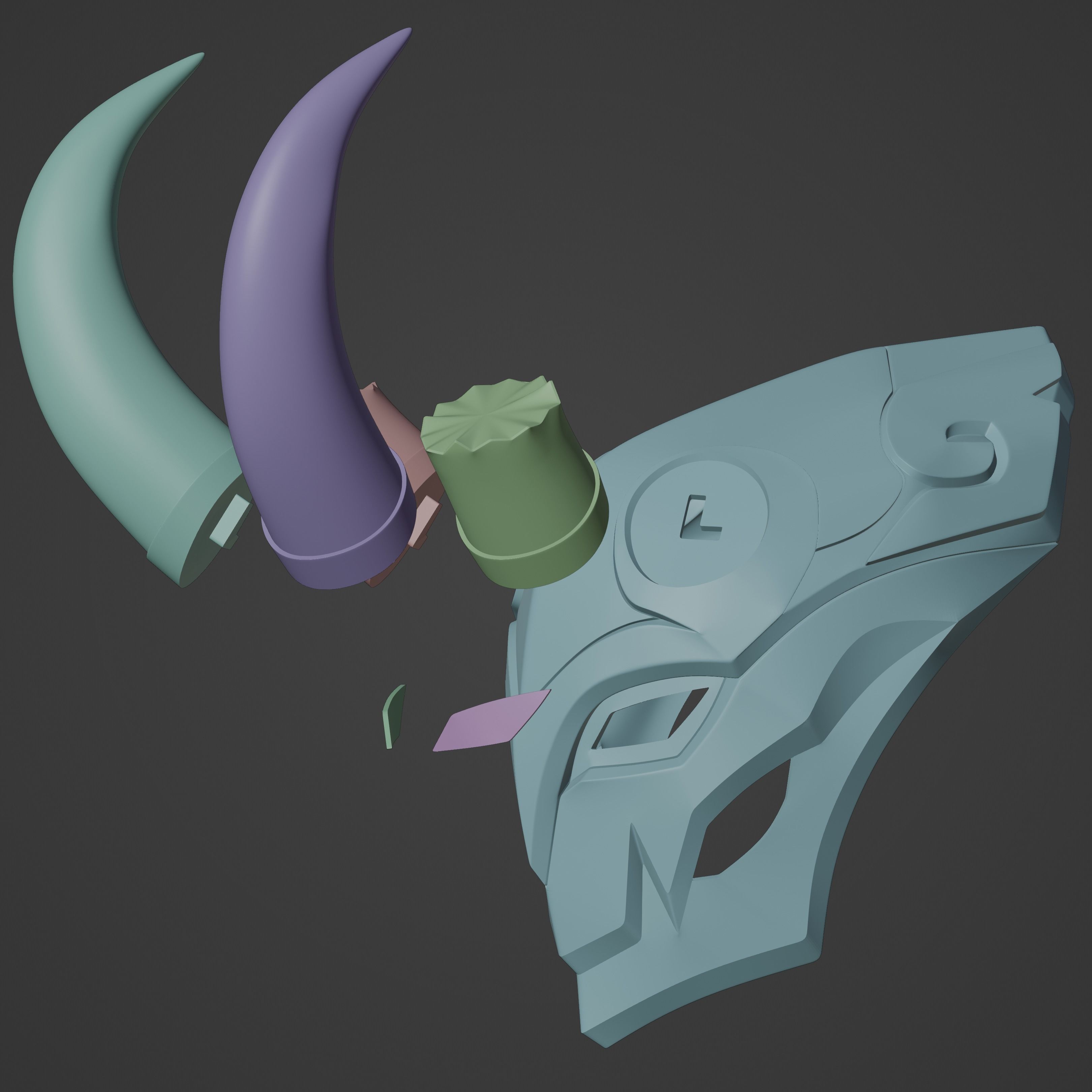 Blood Moon Jhin Inspired Mask 3D print model_9