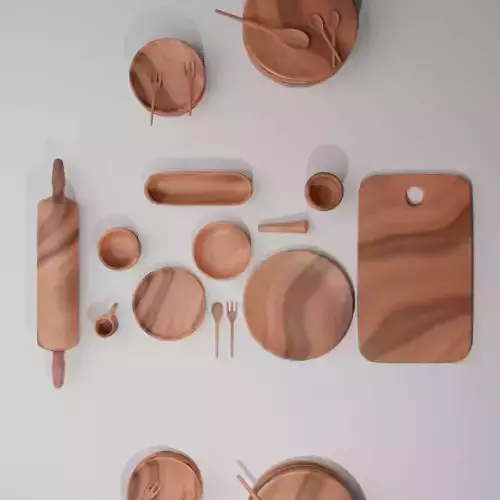 Wooden Kitchen Assets