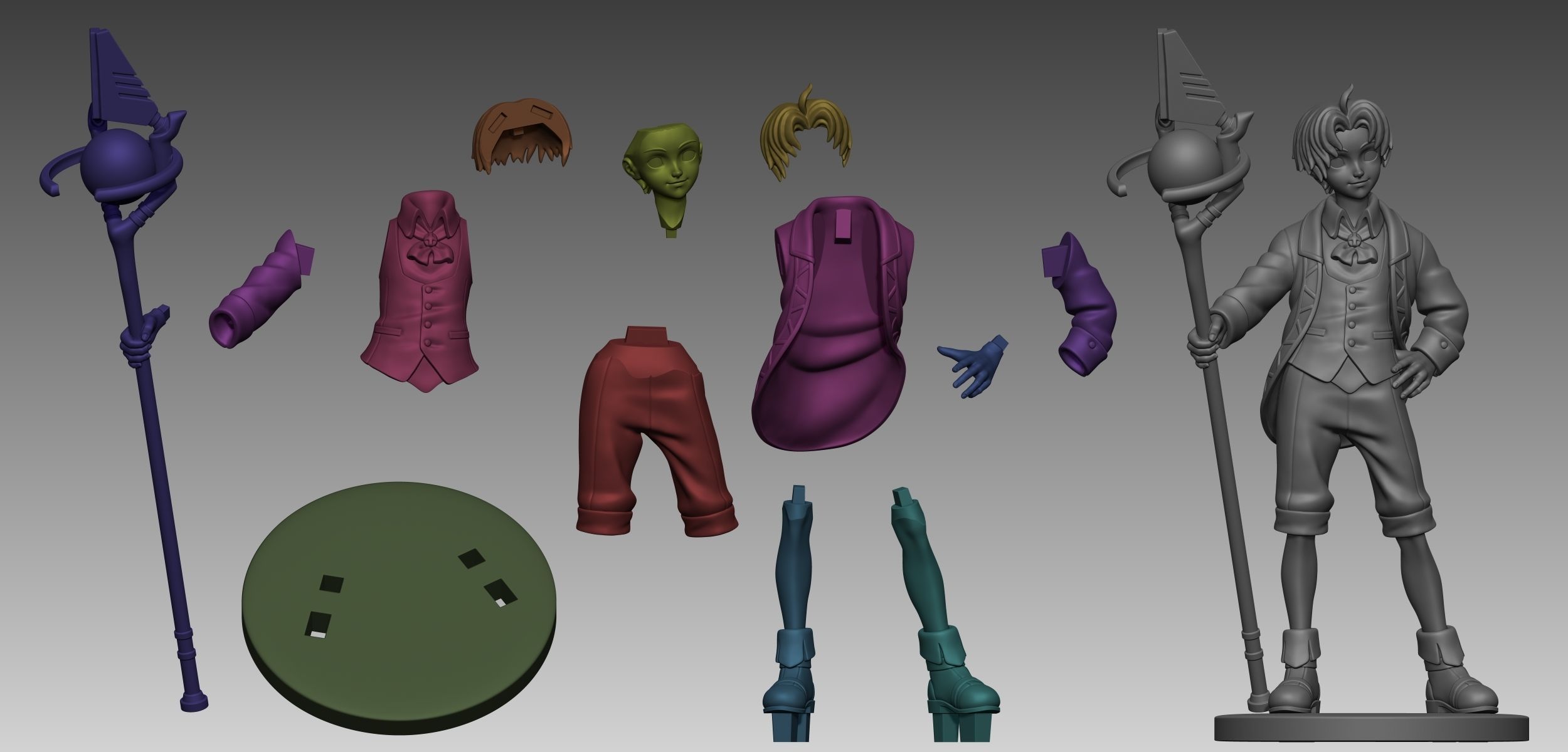 Rudeus Greyrat 3D print model_18