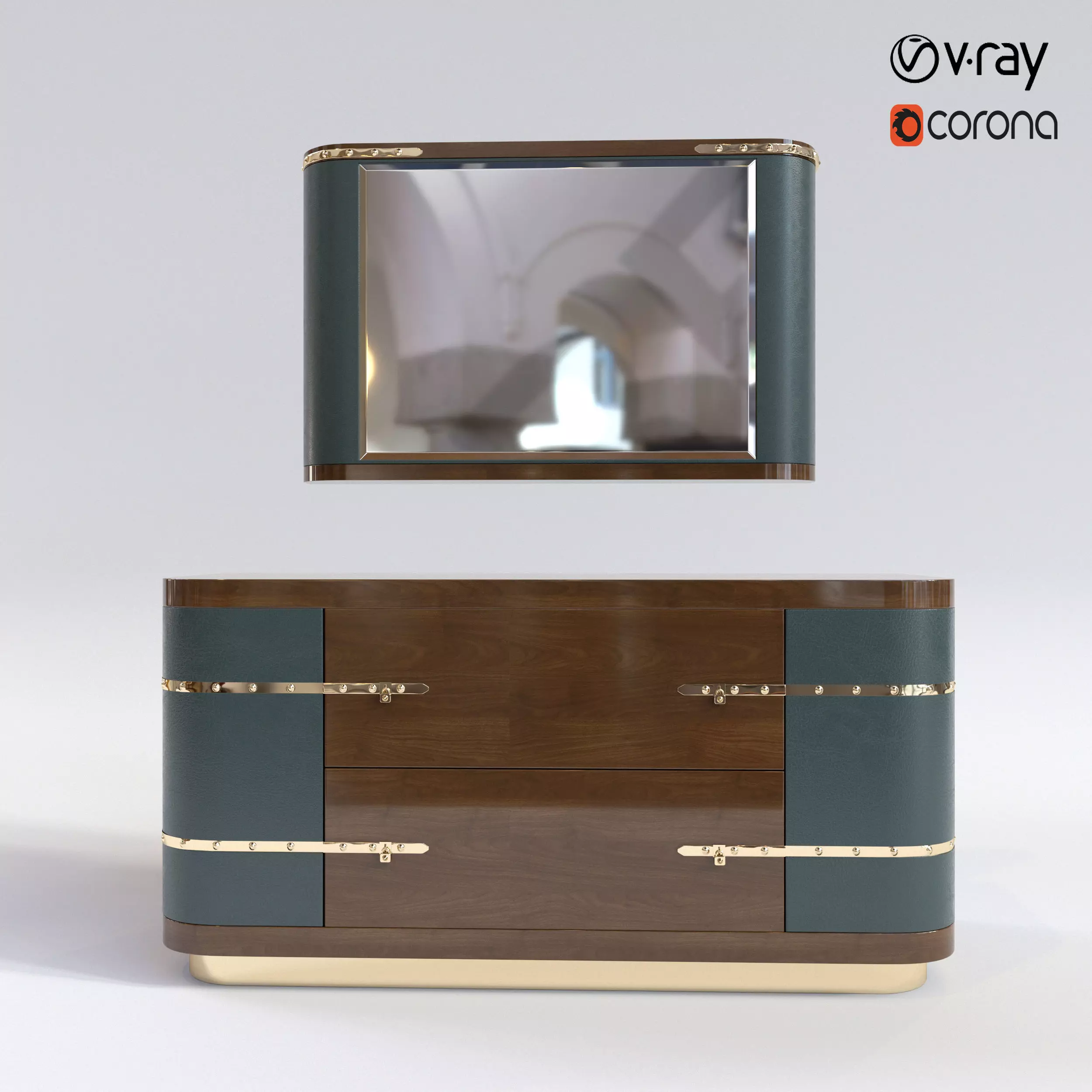 leathery  Console 3D model_0