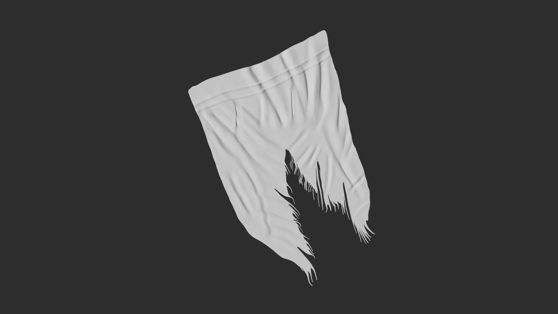 Torn cloth 3D model_5