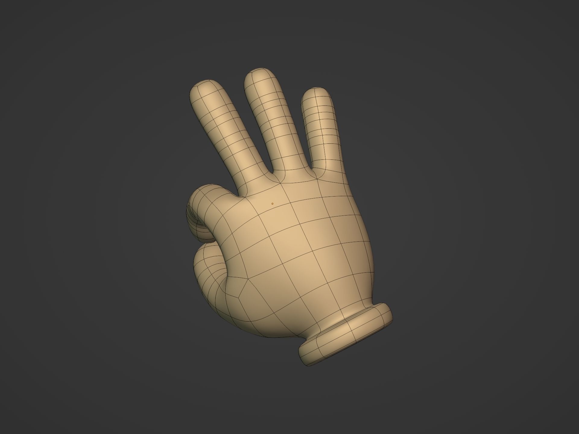 Cartoon Hands Pack Low-poly 3D model_27