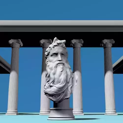 Moses Bust and Qaeda 3D model