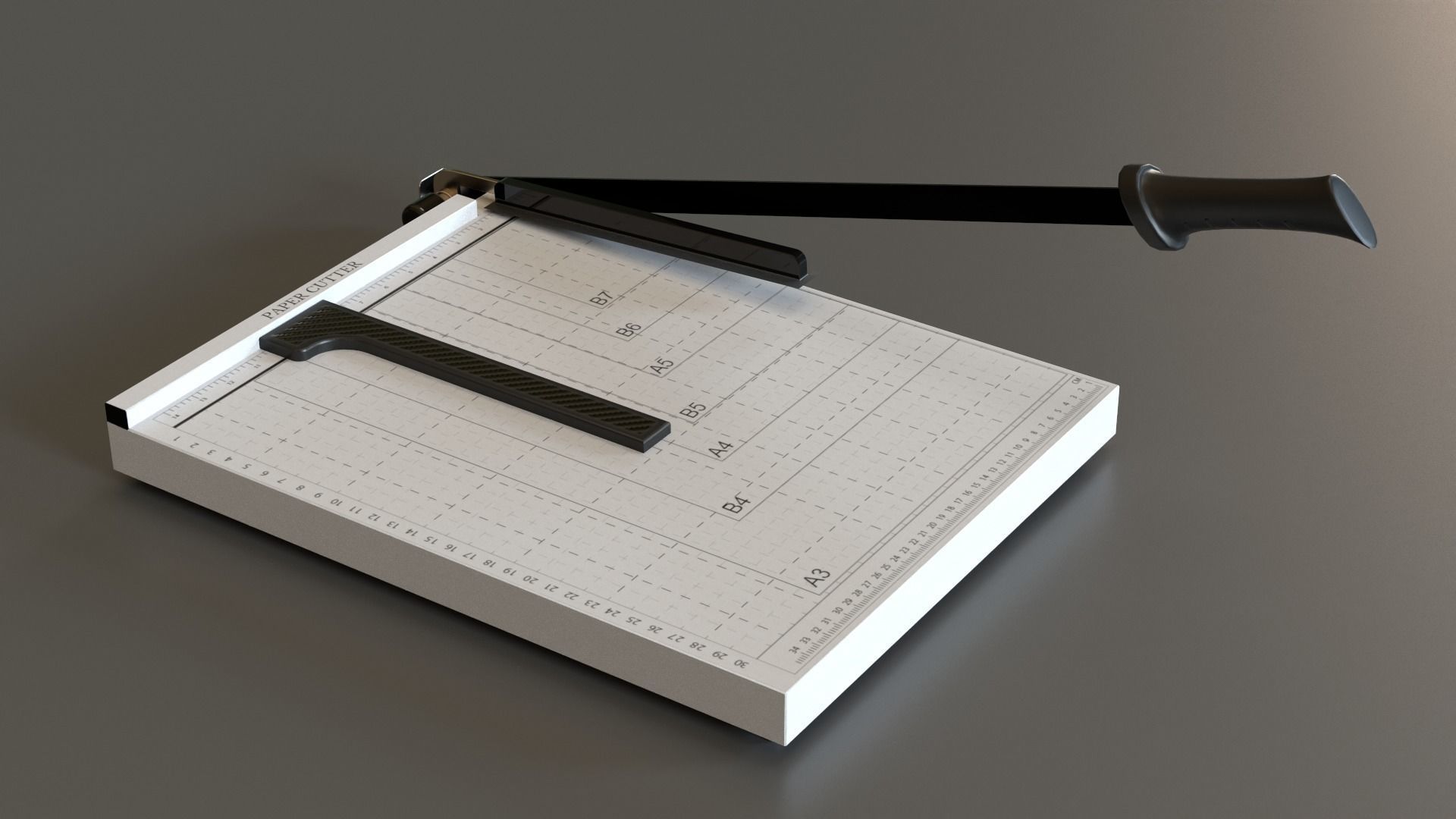 Paper Cutter Trimmer Low-poly 3D model_3