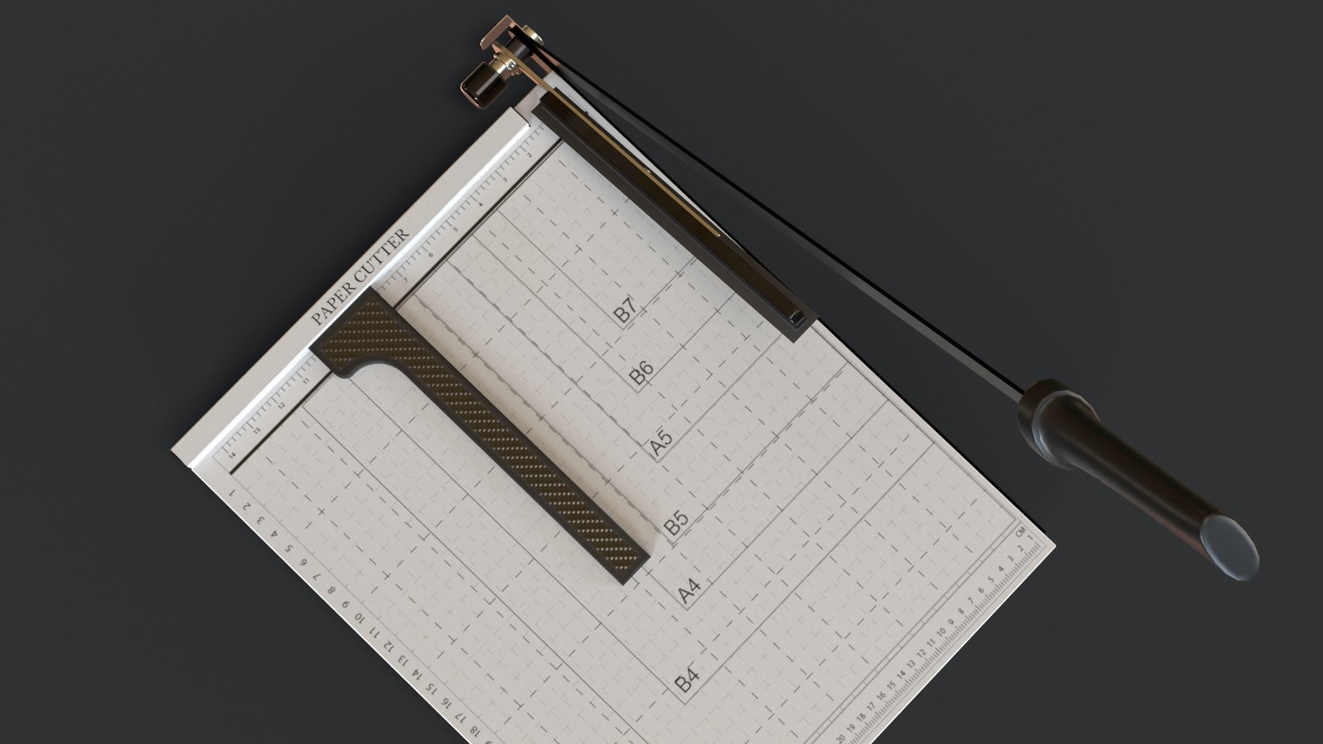 Paper Cutter Trimmer Low-poly 3D model_19