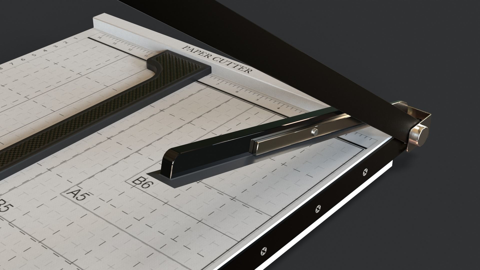 Paper Cutter Trimmer Low-poly 3D model_9
