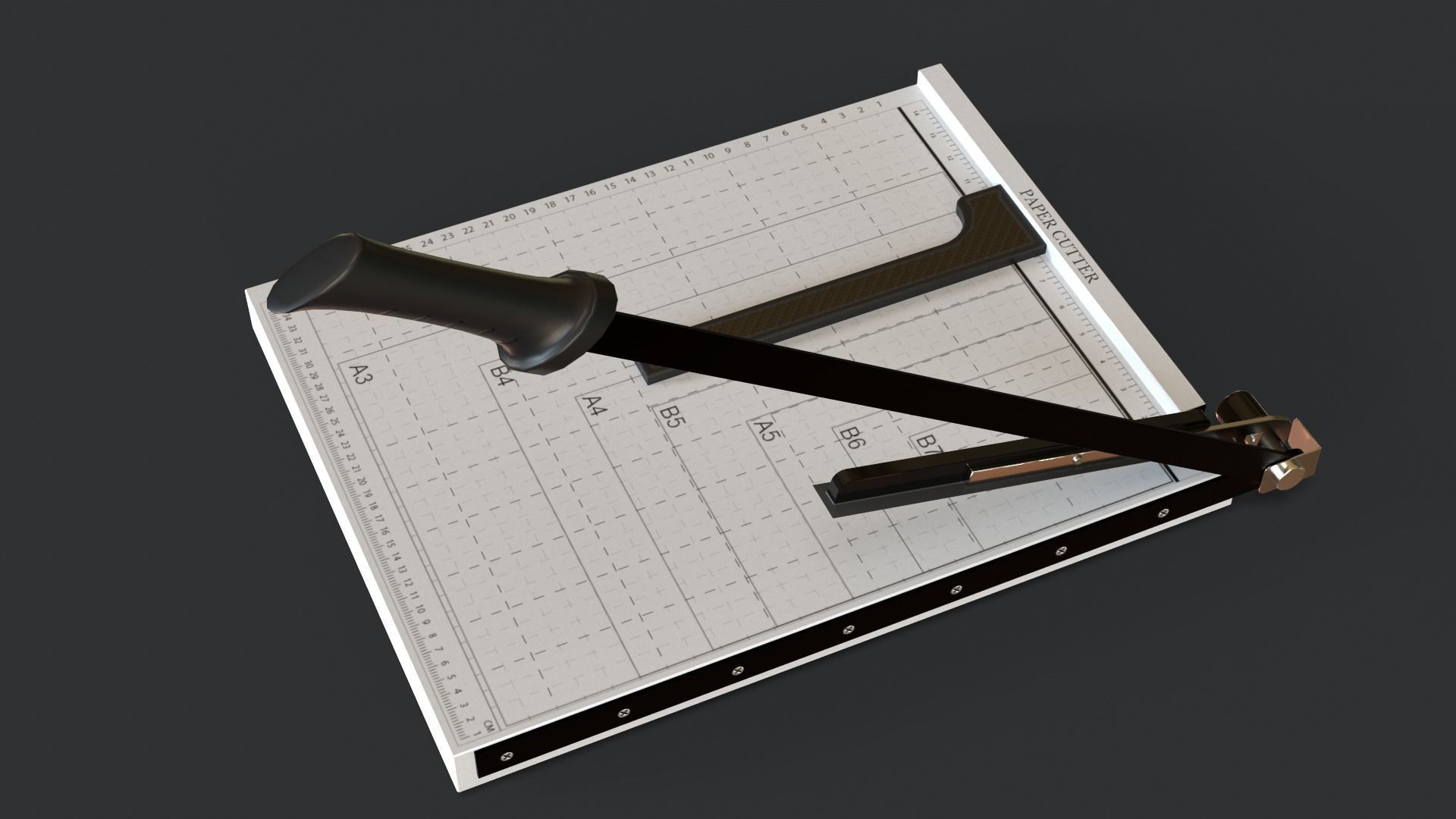 Paper Cutter Trimmer Low-poly 3D model_17