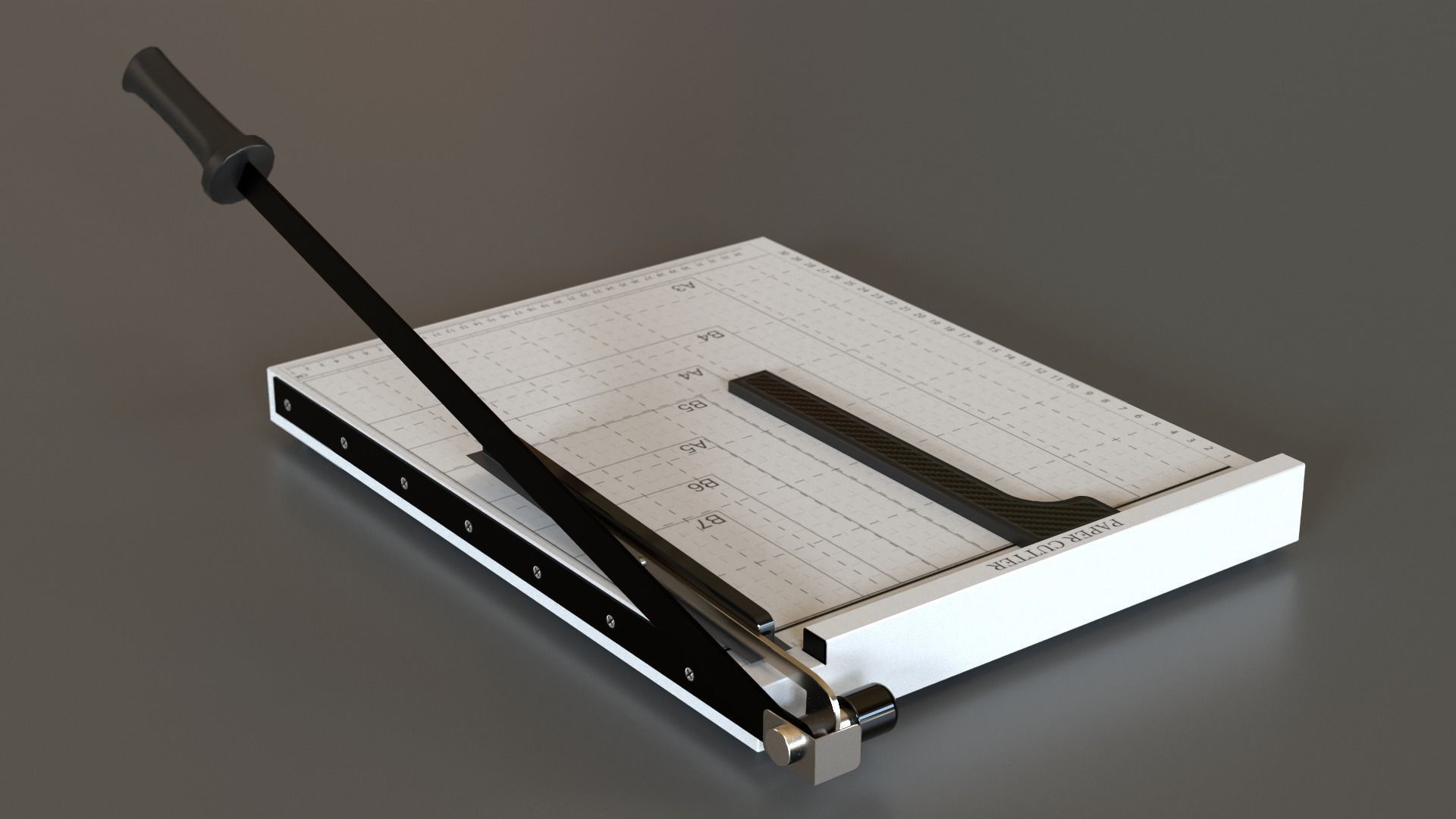 Paper Cutter Trimmer Low-poly 3D model_7