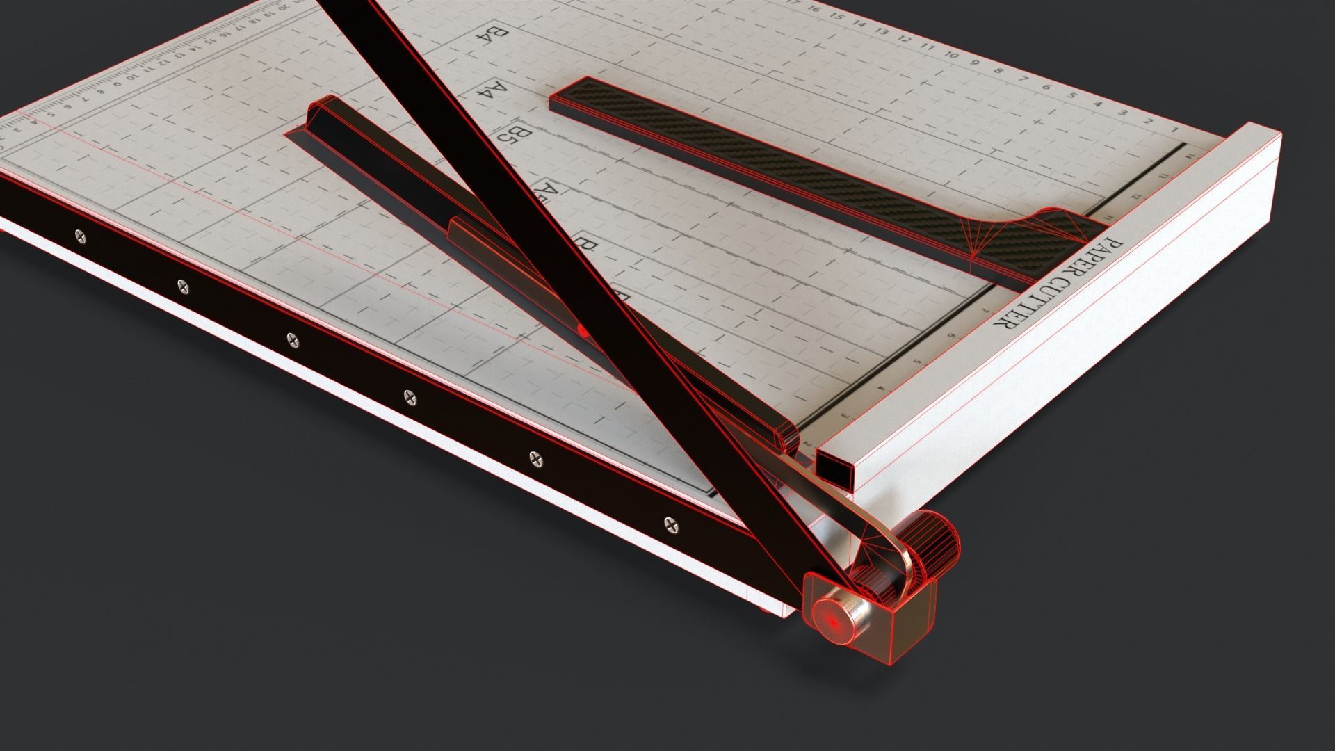 Paper Cutter Trimmer Low-poly 3D model_26