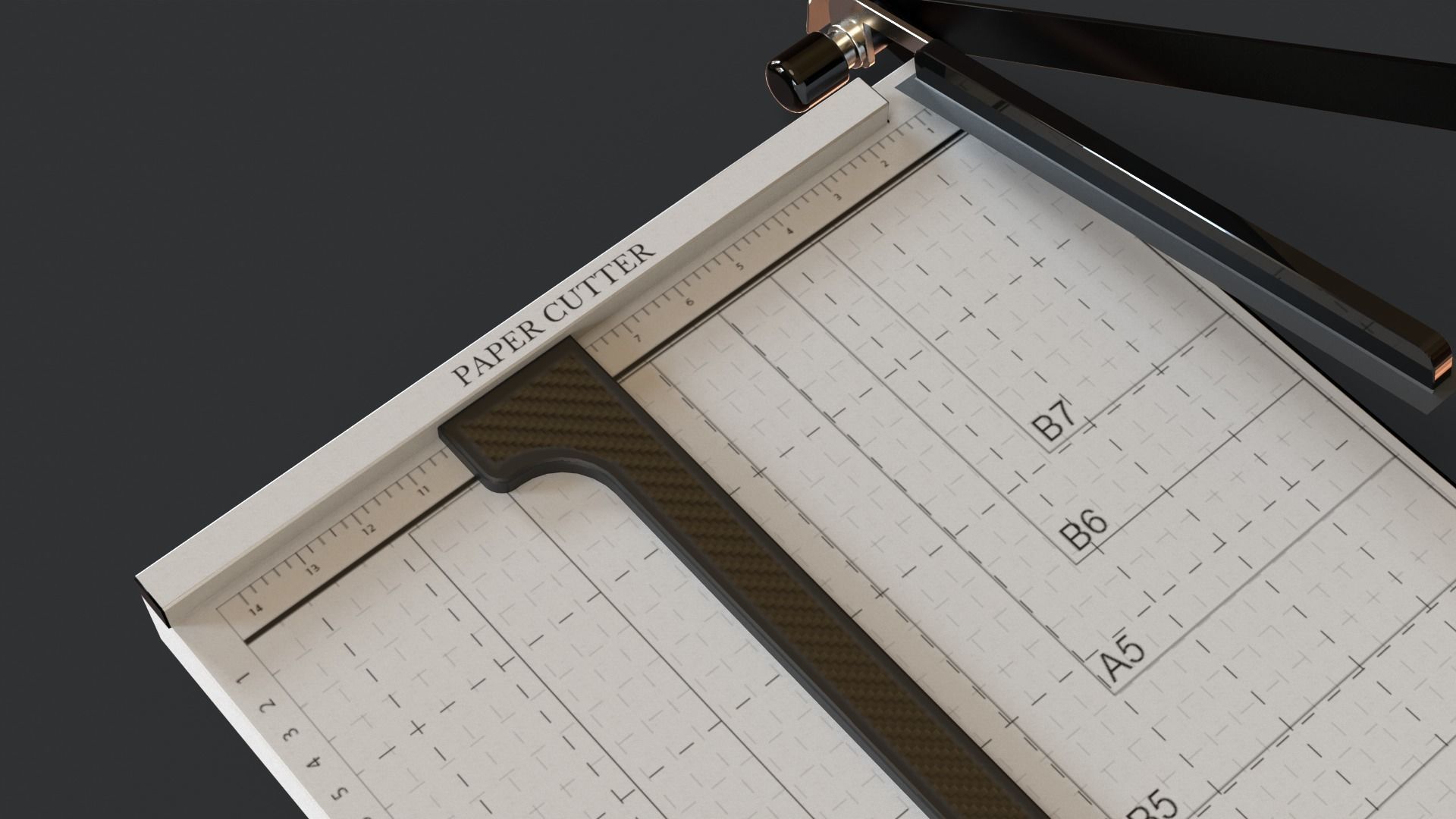 Paper Cutter Trimmer Low-poly 3D model_11