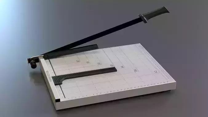 Paper Cutter Trimmer Low-poly 3D model