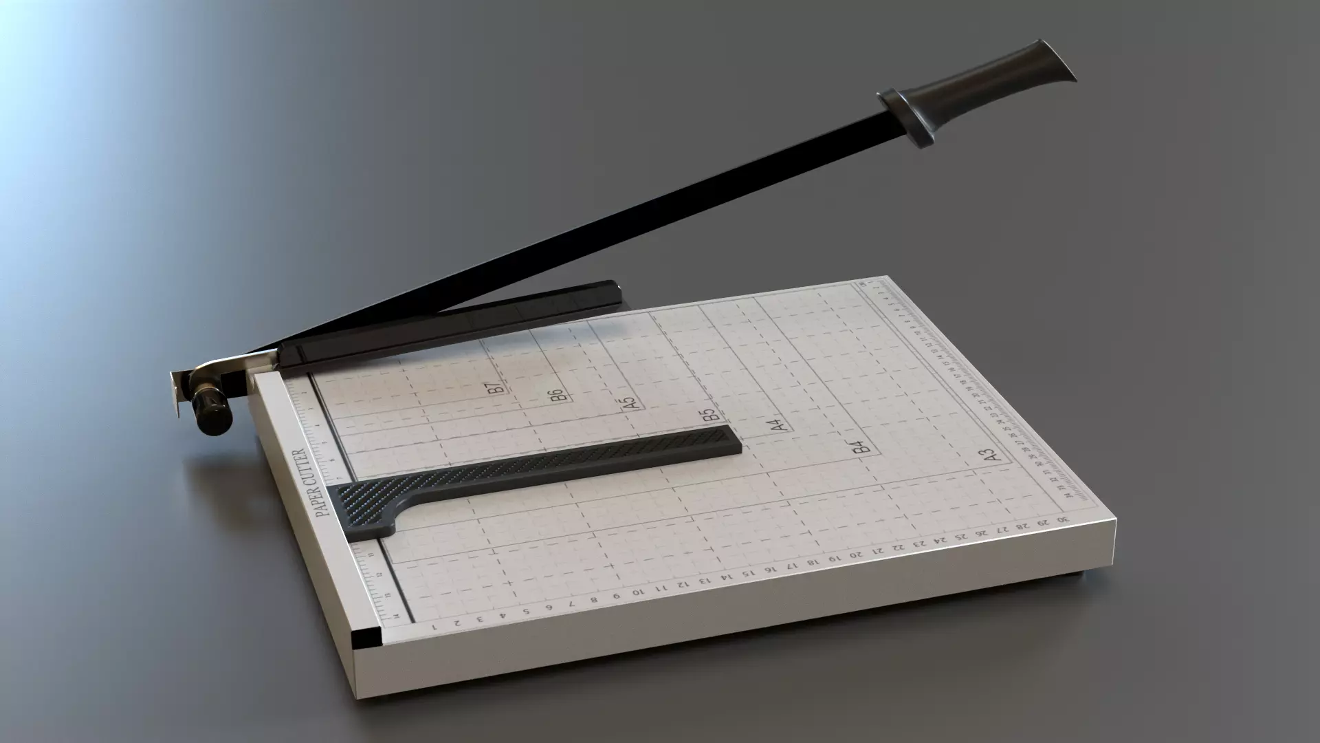 Paper Cutter Trimmer Low-poly 3D model_0
