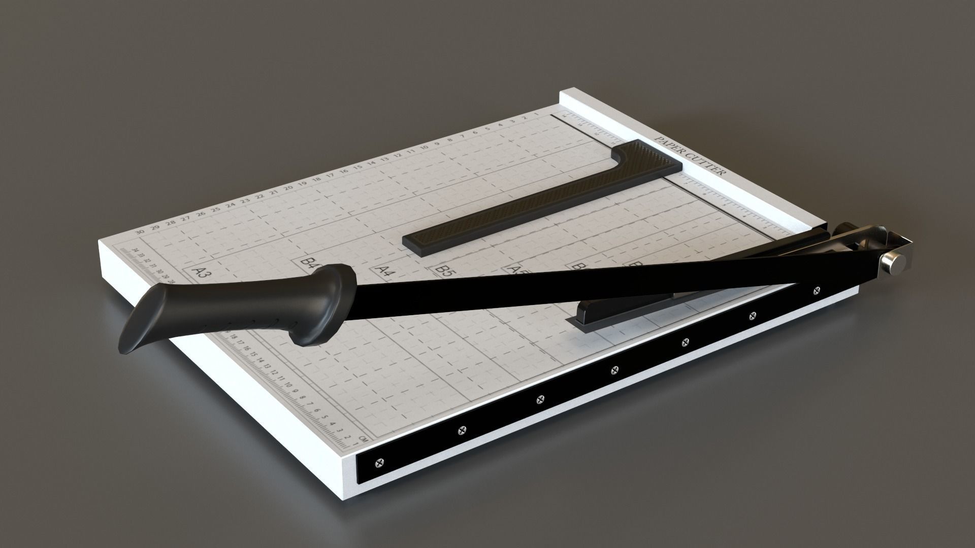 Paper Cutter Trimmer Low-poly 3D model_4
