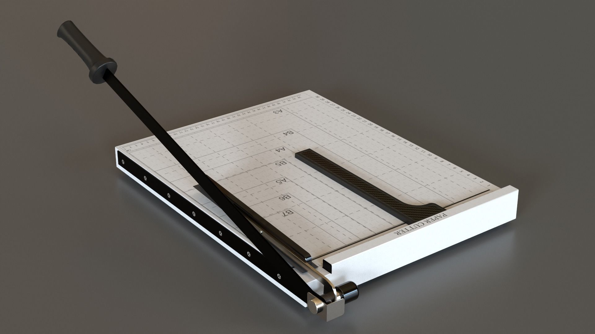 Paper Cutter Trimmer Low-poly 3D model_29