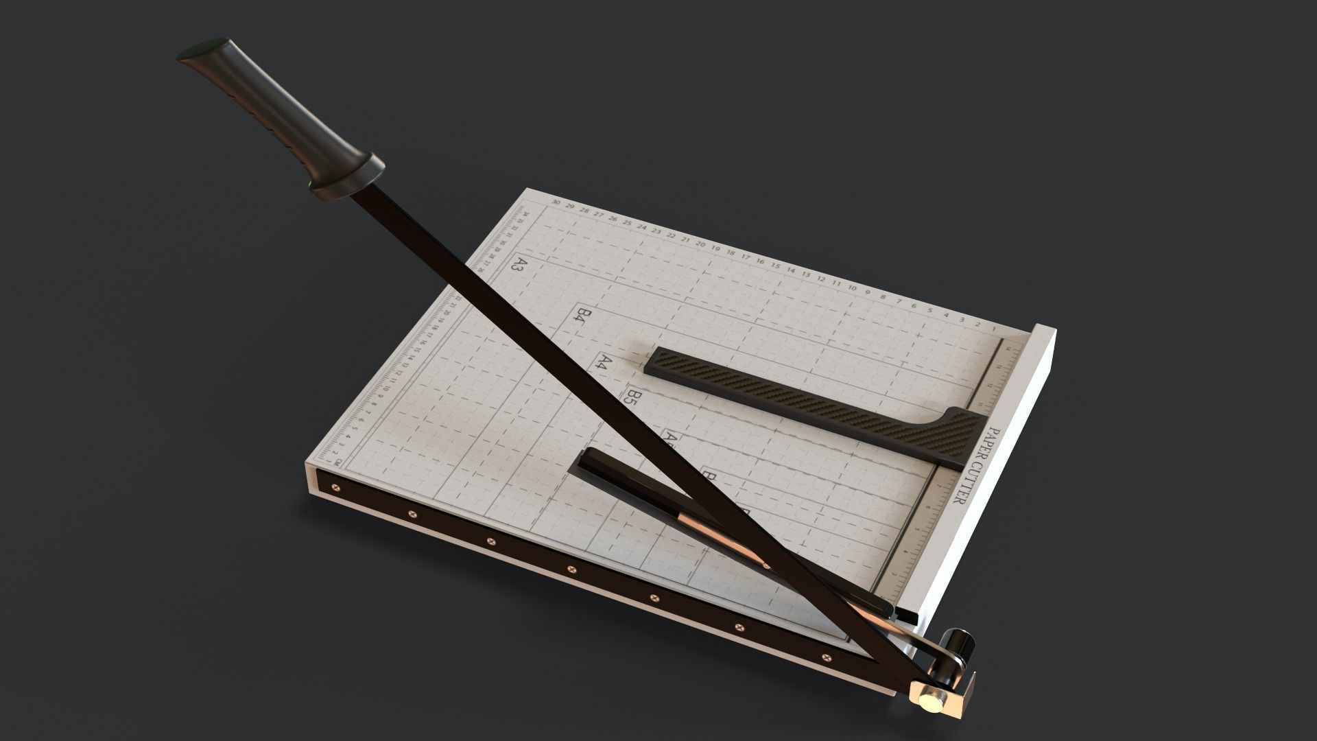 Paper Cutter Trimmer Low-poly 3D model_20