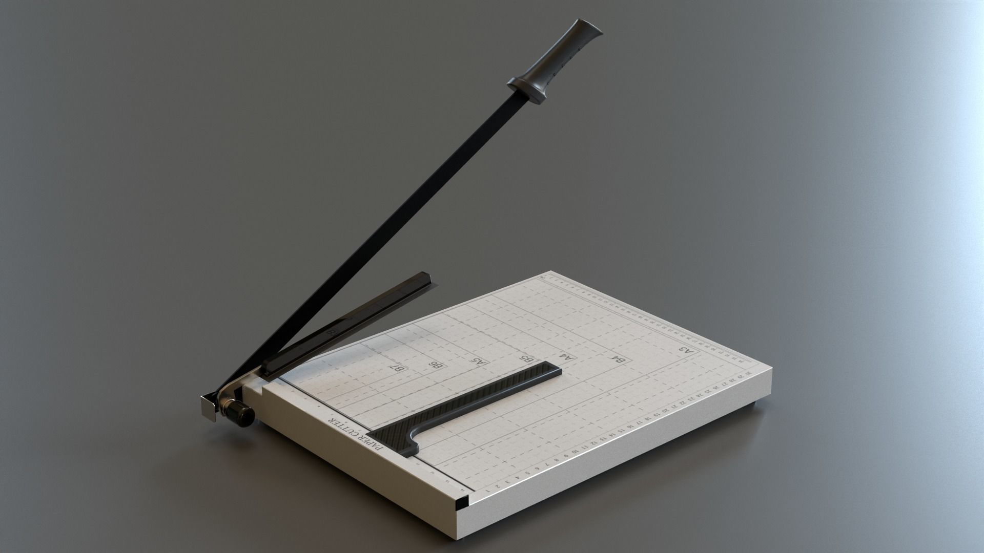 Paper Cutter Trimmer Low-poly 3D model_5