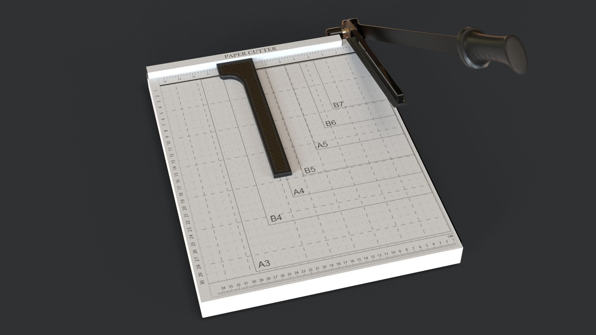 Paper Cutter Trimmer Low-poly 3D model_18