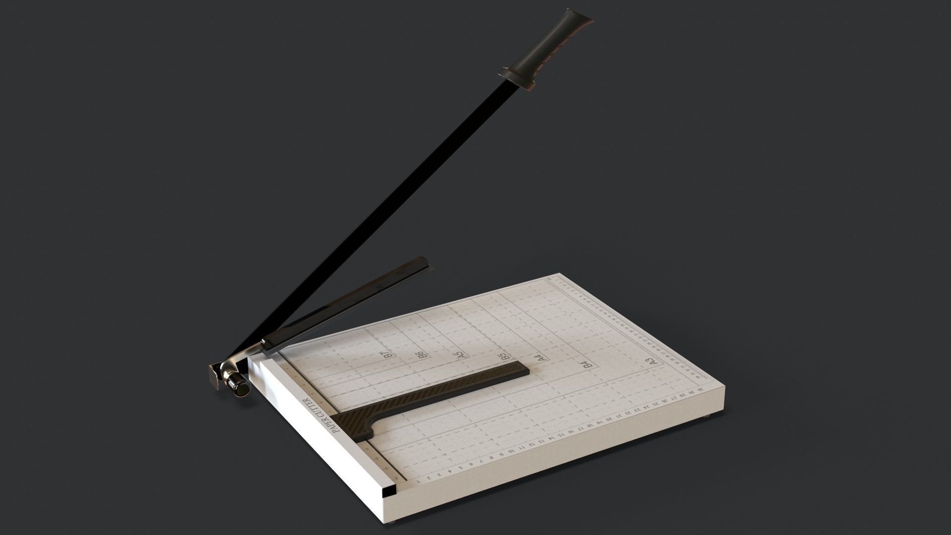 Paper Cutter Trimmer Low-poly 3D model_15