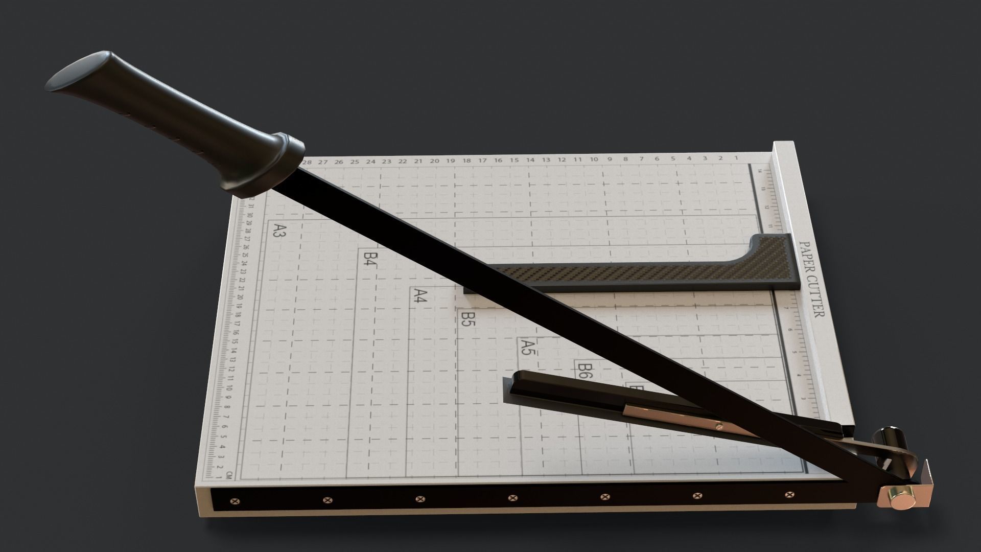 Paper Cutter Trimmer Low-poly 3D model_23