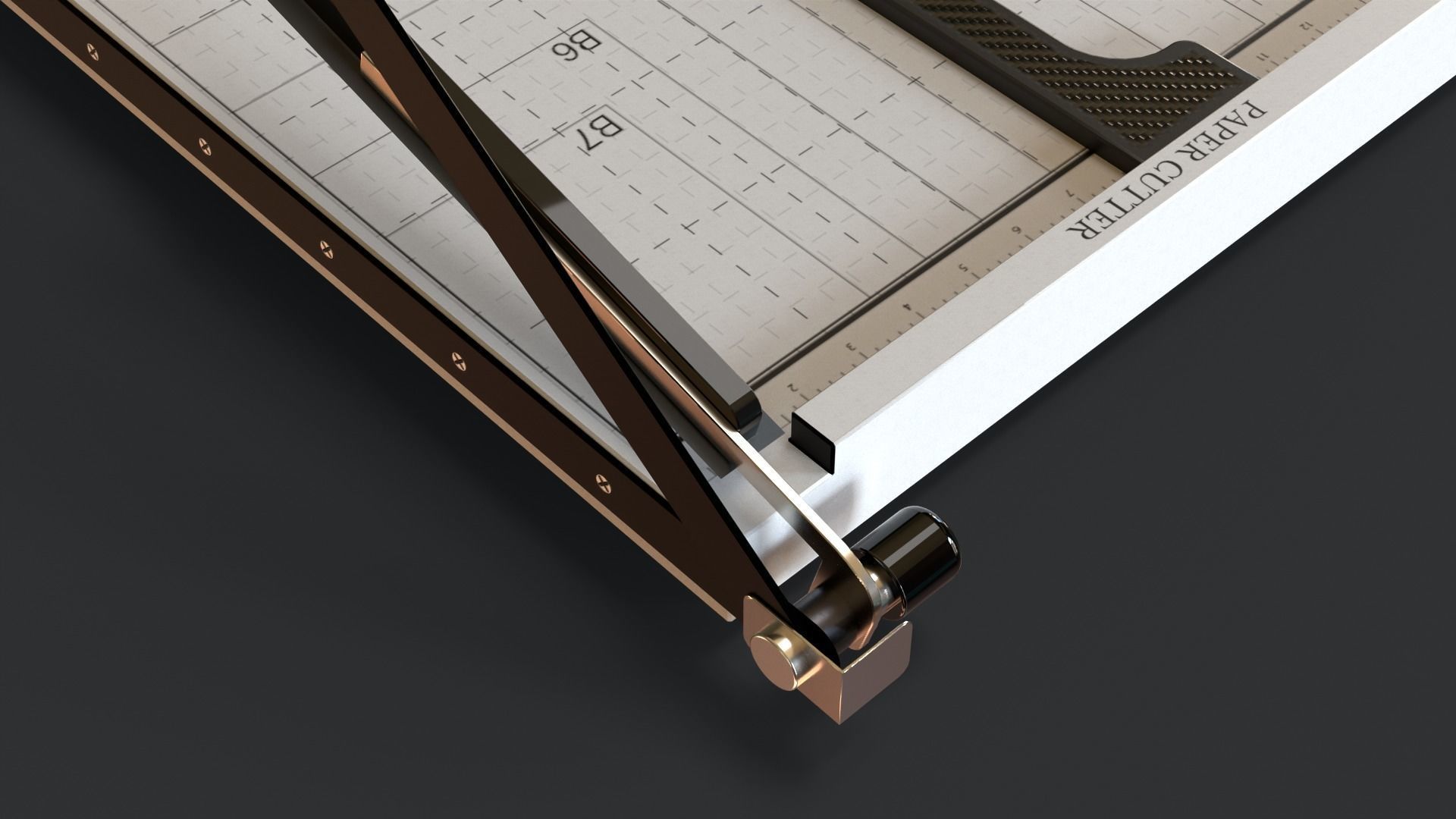 Paper Cutter Trimmer Low-poly 3D model_8