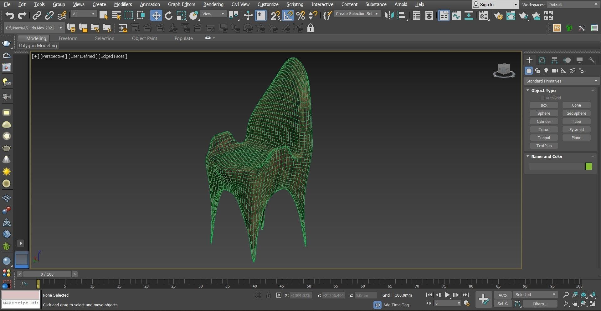 Wooden Chair 3d model Low-poly 3D model_7