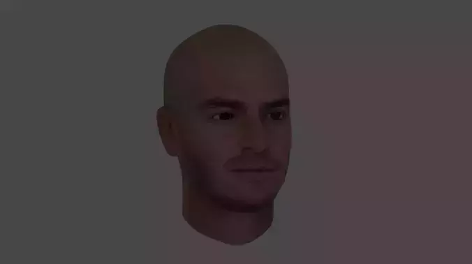 Andrew garfield head Low-poly 3D model