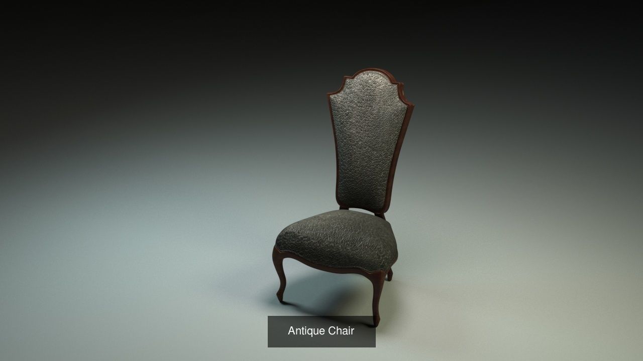 Chairs chair with seat and chrome frame 3D Model Collection_7